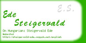 ede steigervald business card